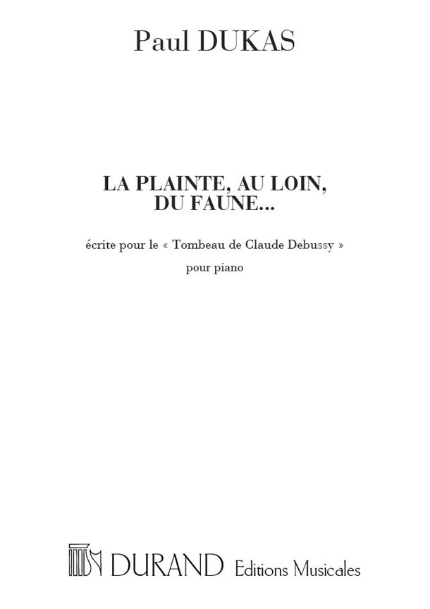 Plainte Au Loin..Piano (Pour Le Tombeau De