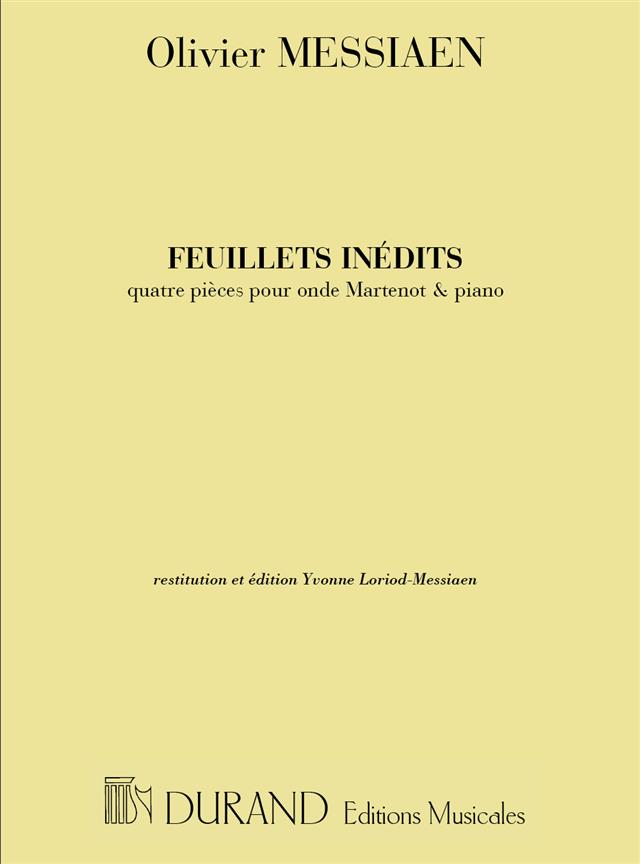 Olivier Messiaen: Feuillets inédits