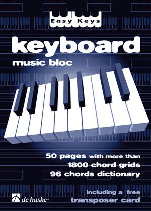 Easy Keys Keyboard Music Bloc(50 pages with more than 1800 chord grids 96 chords)