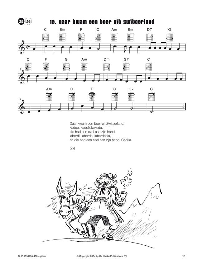 25 Bekende Kinderliedjes Gitaar - Bladmuziekplus