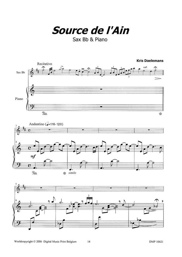 6 Easy Pieces for Saxophone Bb and Piano