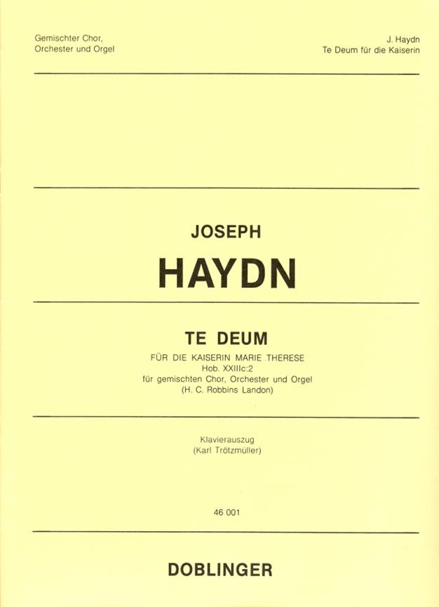 Haydn: Te Deum C Hob.Xxiiic:2