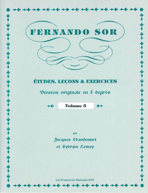 Fernando Sor: Études, leçons et exercices, vol. 3