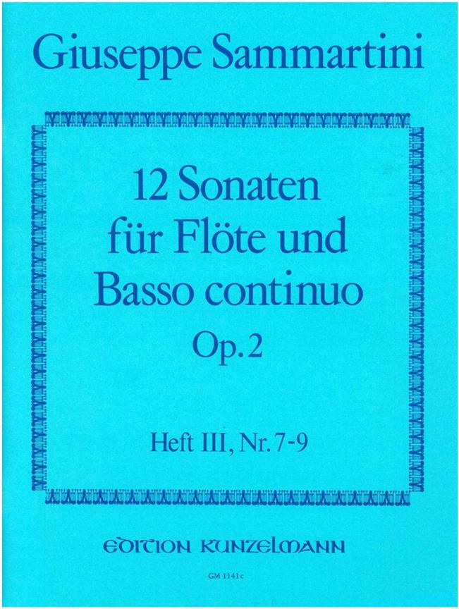 12 Sonaten für Flöte op. 2/7-9 – Band 3