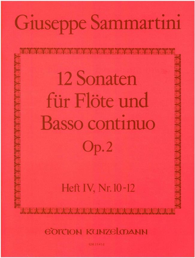 12 Sonaten für Flöte op. 2/10-12 – Band 4