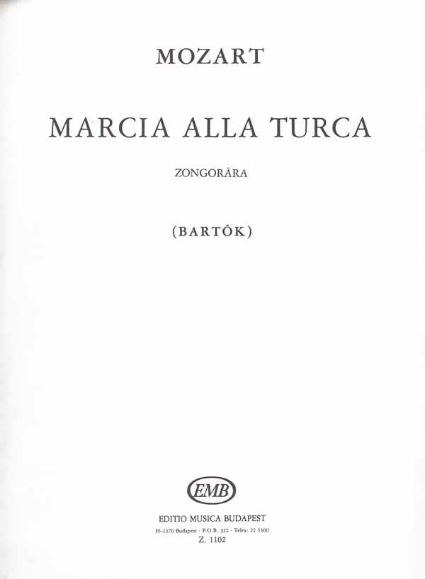 Wolfgang Amadeus Mozart: Marcia alla Turca von der Sonate A-Dur (KV 331)(von der Sonate A-Dur (KV 33