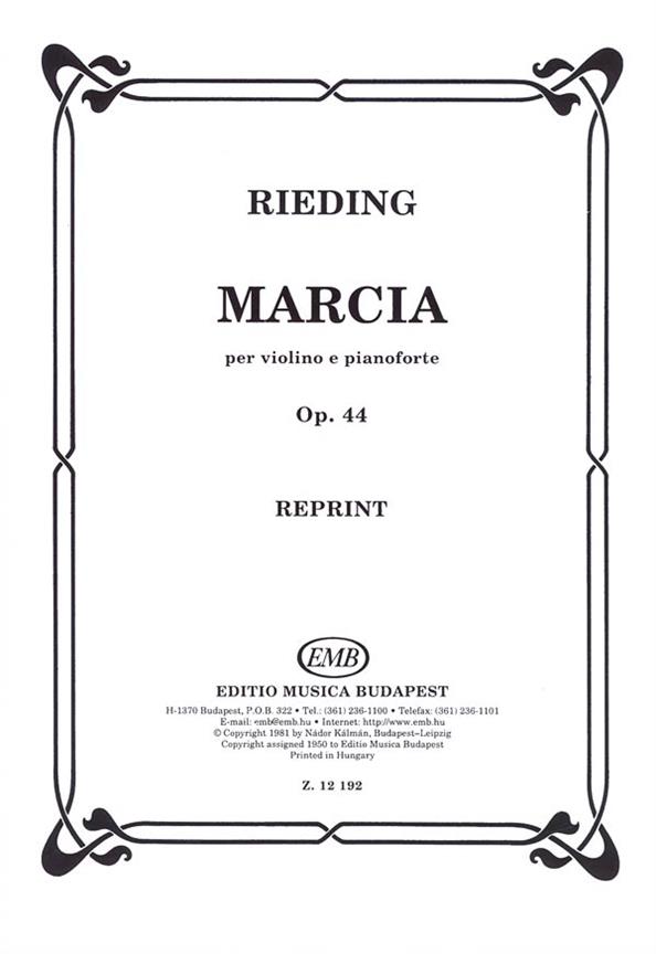 Oscar Rieding: Marcia Op. 44 (Viool)