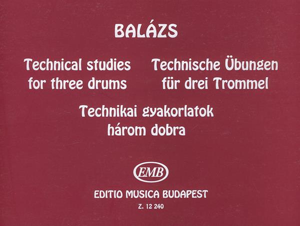 Oszkár Balázs: Technische Übungen(für drei Trommel)