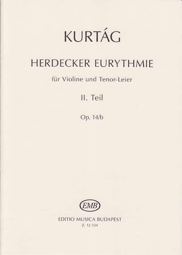 György Kurtág: Herdecker Eurythmie op. 14b II(II. Kleine erbauliche Konzerte für Theo und Gerhard, f