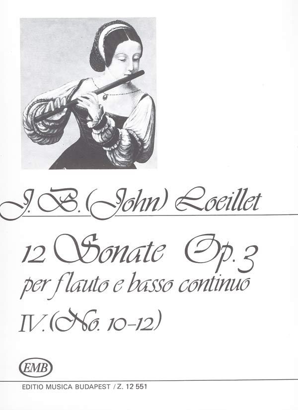Loeillet: :12 Sonatas for Flute and Basso Continuo, op. 3
