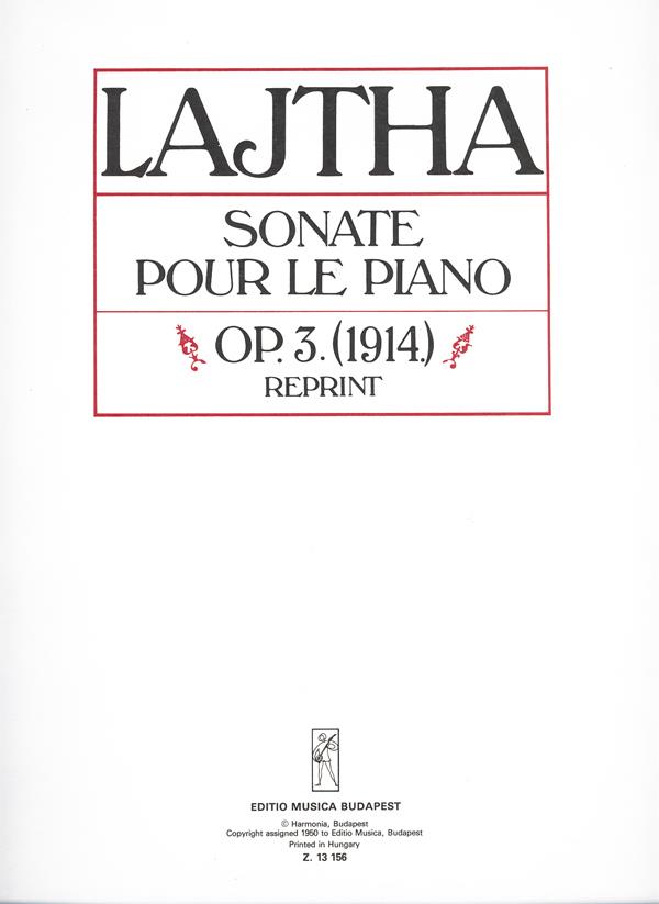 Lajtha: Sonata