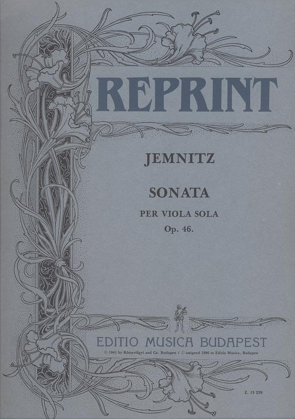 Jemnitz: Sonata per viola sola