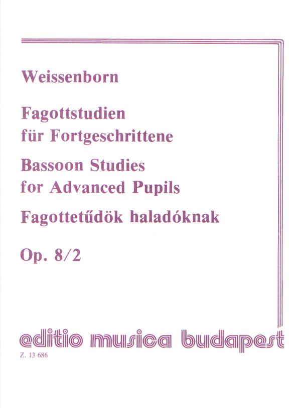 Weissenborn: Bassoon Studies for Beginners 2 Op. 8/2