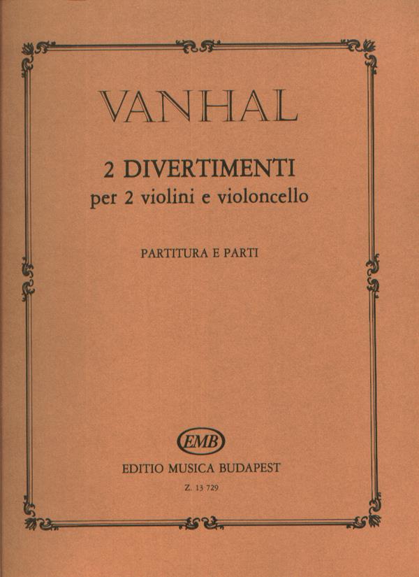 Vanhal: 2 Divertimenti per 2 violini e violoncello