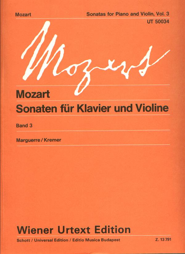 Mozart: Sonaten fur Klavier und Violine