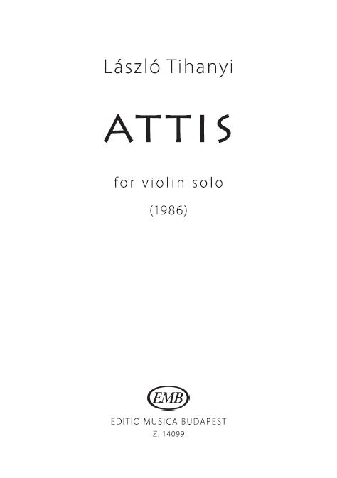 Tihanyi: Attis for Violin solo