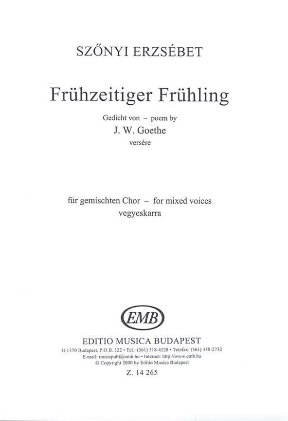 Szőnyi: Frühzeitiger Frühling 