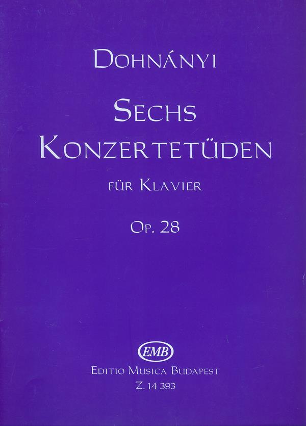 Dohnányi: Sechs Konzertetüden fur Klavier Op. 28