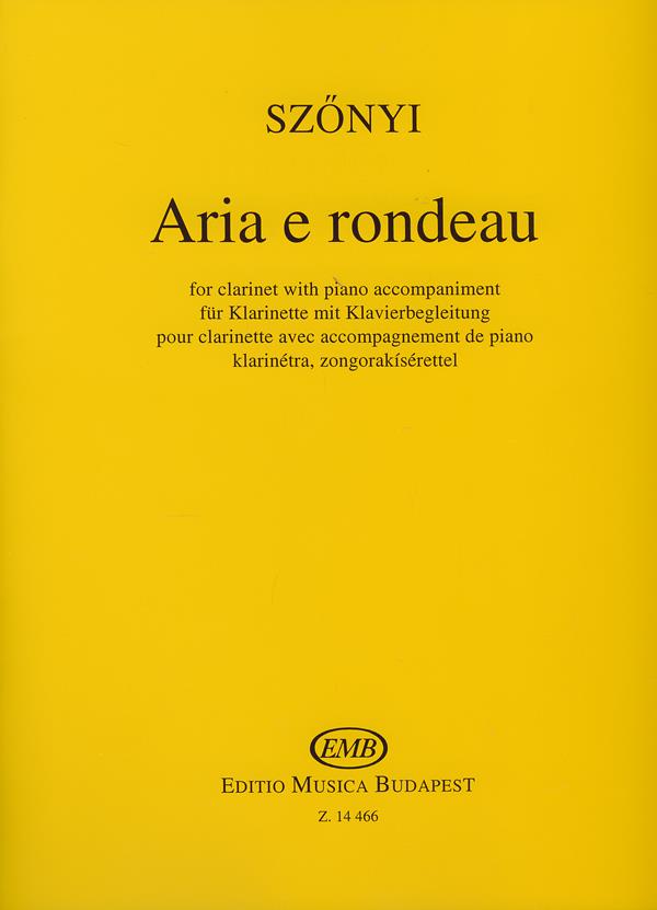 Szőnyi: Aria e rondeau for Clarinet with piano accompaniment