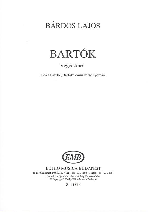 Bárdos: Bartók