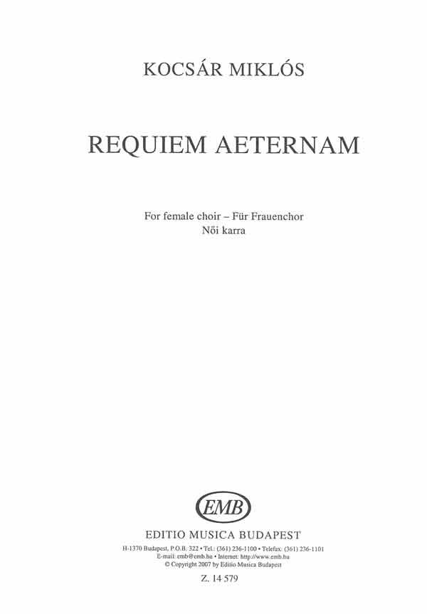 Kocsár: Requiem aeternam