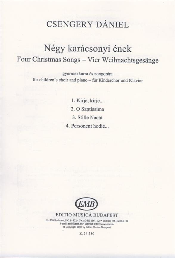 Csengery: Four Christmas Songs