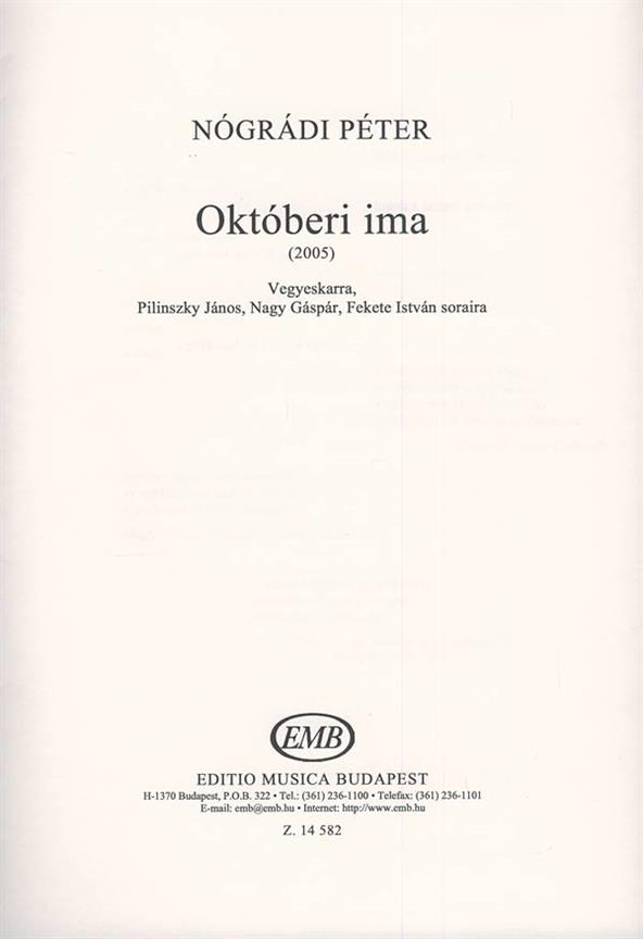 Nógrádi: Októberi ima (2005)