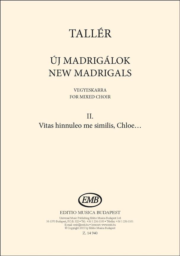 Tallér: New madrigals for mixed choir