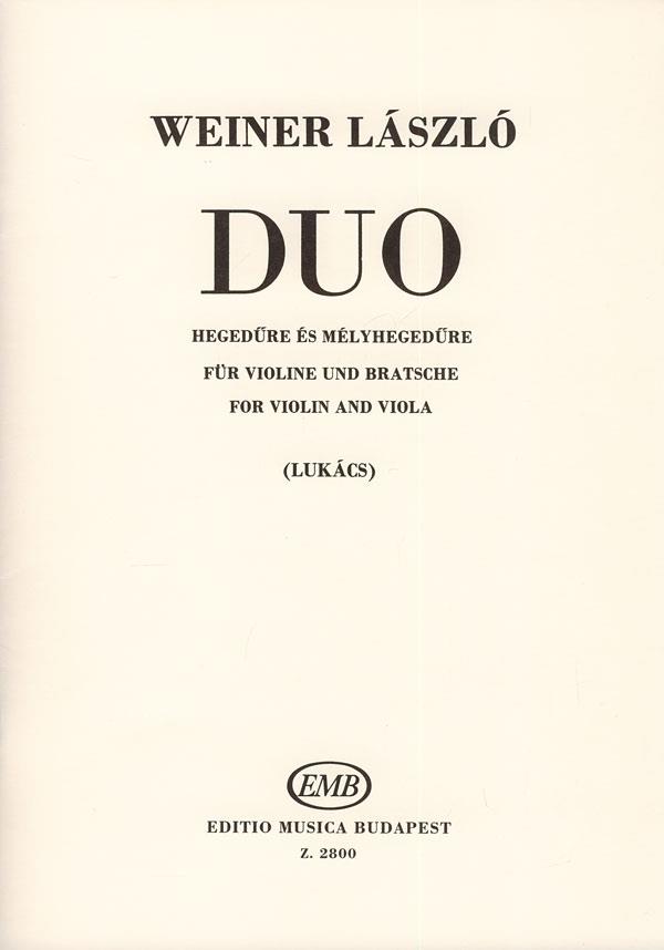 Weiner: Duo for violin and viola