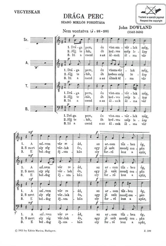 Dowland: Drága perc