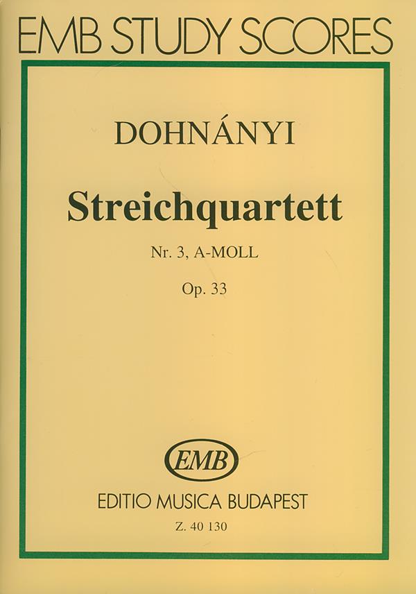 Dohnányi: Streichquartett Nr.3, A-moll