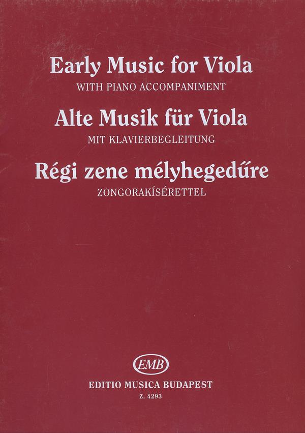 Brodszky: Early Music For viola