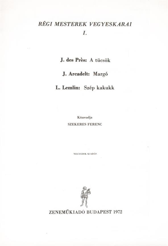 Old Masters' Mixed Choruses 1