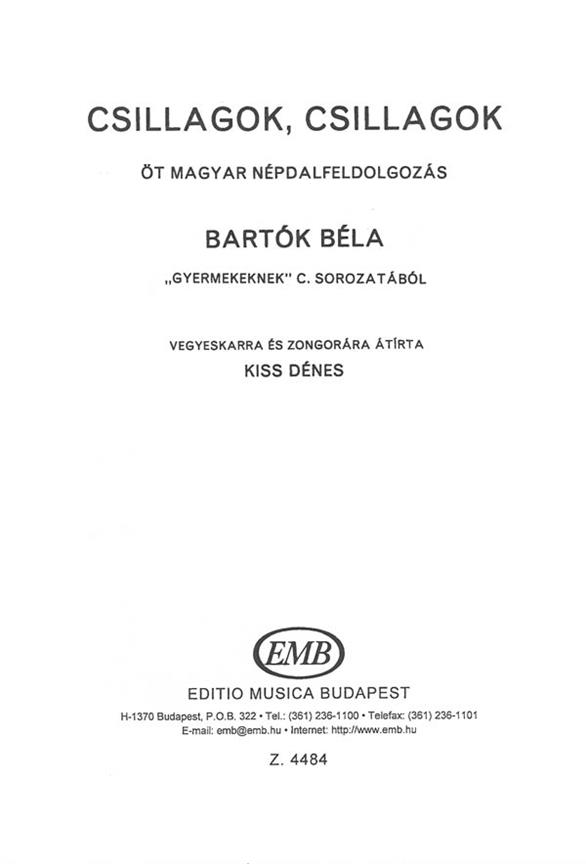 Bartók: Csillagok, csillagok