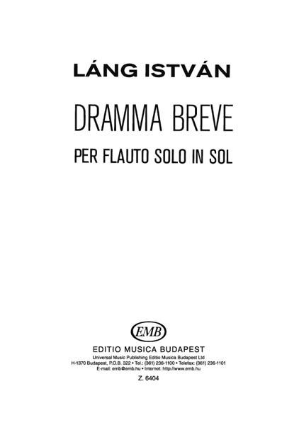 Láng: Dramma breve per flauto solo in Sol