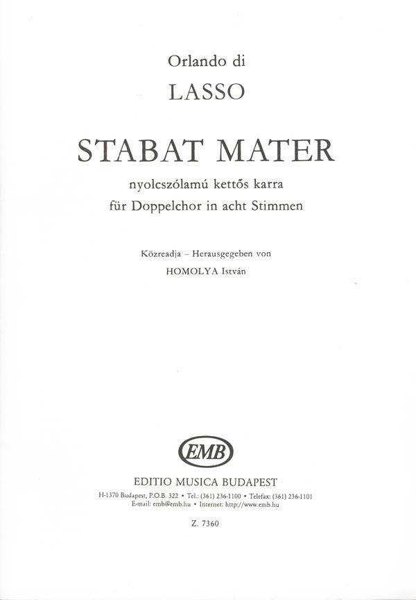 Lasso: Stabat Mater