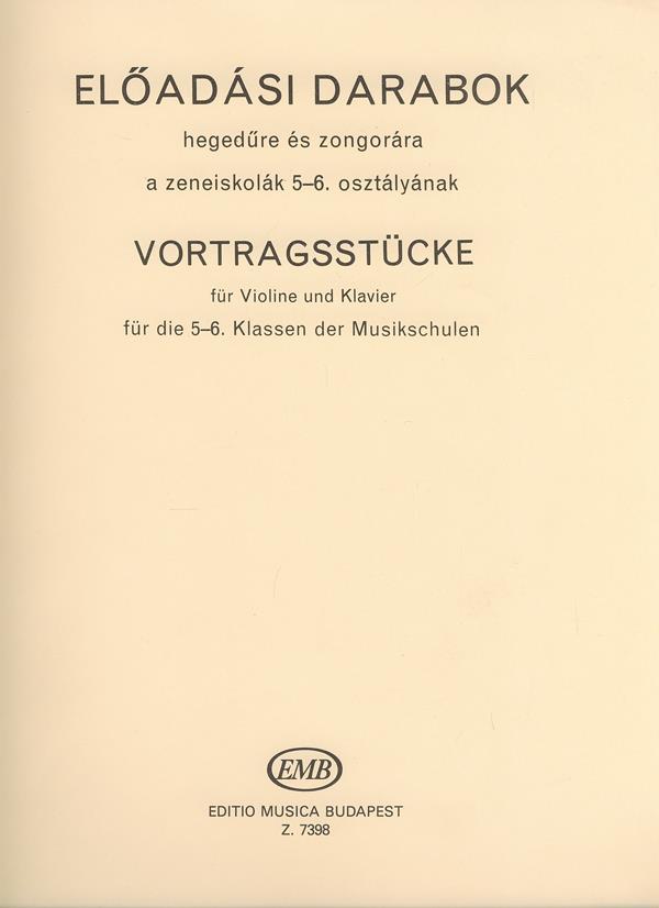 Vortragsstücke for Violine und Klavier zu Band V