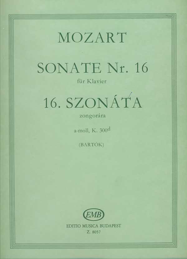 Wolfgang Amadeus Mozart: Sonate Nr. 16 a-Moll, KV 300d