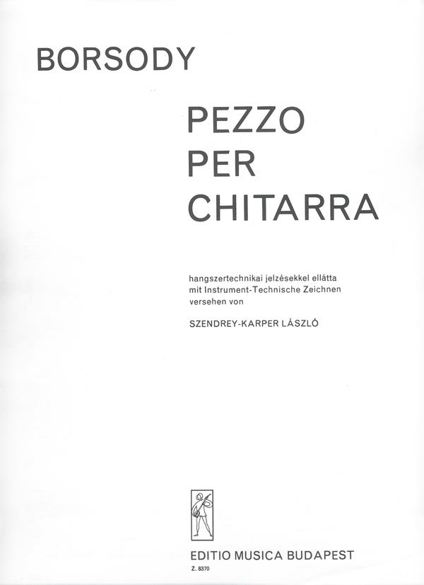 László Borsody: Pezzo per chitarra