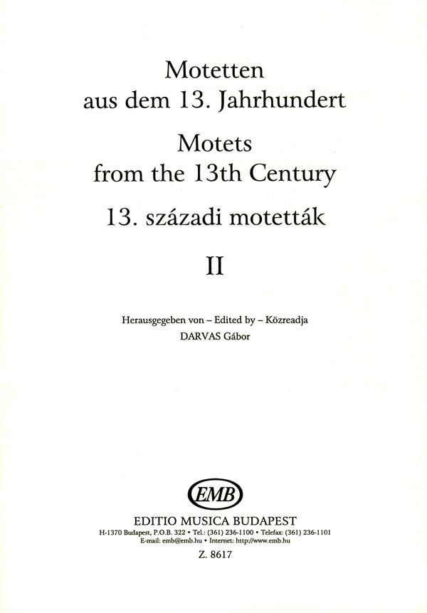 Motets from the 13th century, Vol. 2