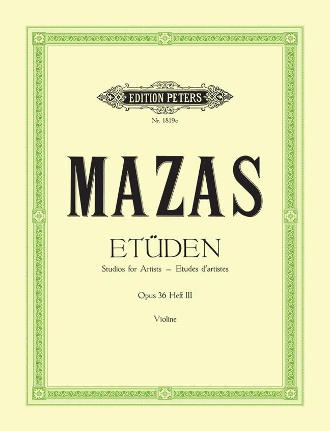 Mazas: Etuden op 36 Etudes D'Artistes (Band 3)