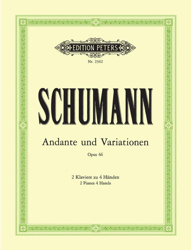 Schumann:  Andante und Variationen op. 46 (1843) -fuer 2 Klaviere zu 4 Händen