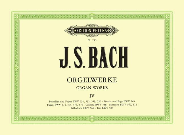 Bach: Orgelwerke IV - Organworks 4 (Peters)