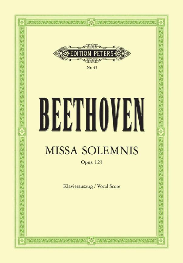 Beethoven: Missa Solemnis D Op. 123 (Vocal Score)