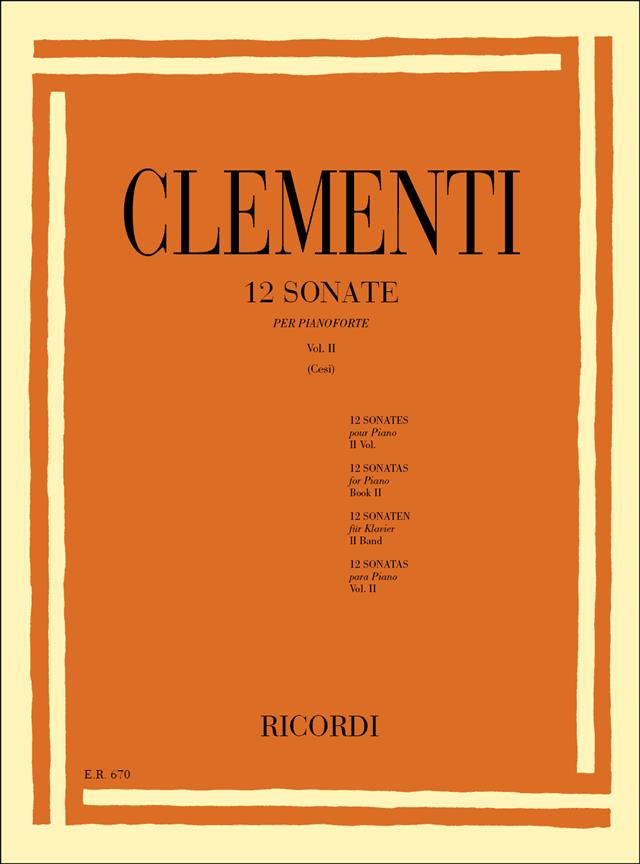 Clementi: 12 Sonate. Volume Ii: Nn . 7 - 12