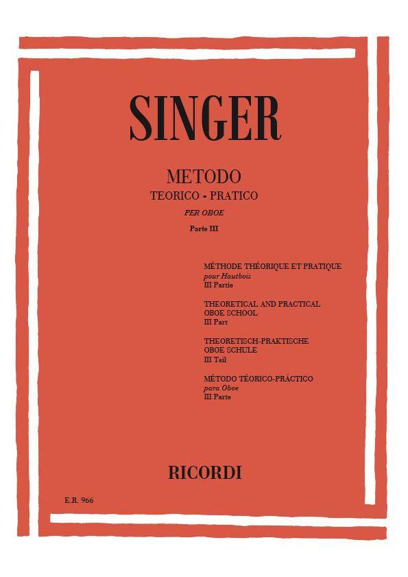 Singer: Metodo Teorico - Pratico Per Oboe