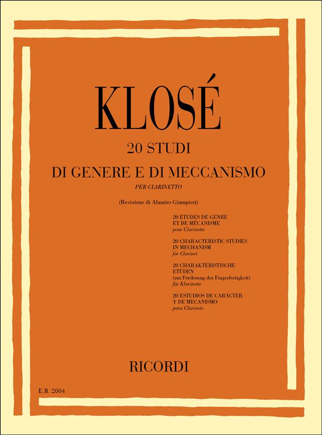 Hyacinthe Eleonore Klose: 20 Studi di genere e di meccanismo