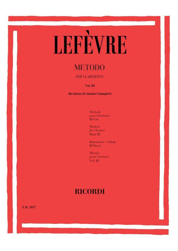 Jean Xavier Lefevre: Metodo Per Clarinetto 3