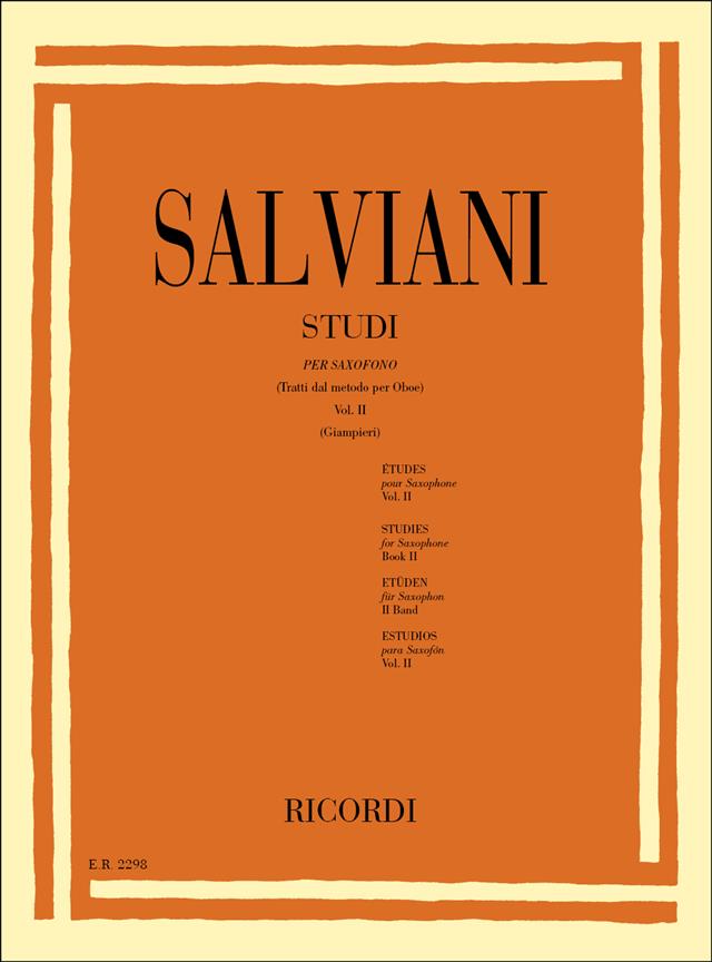 Salviani: Studies for Saxophone Vol.2