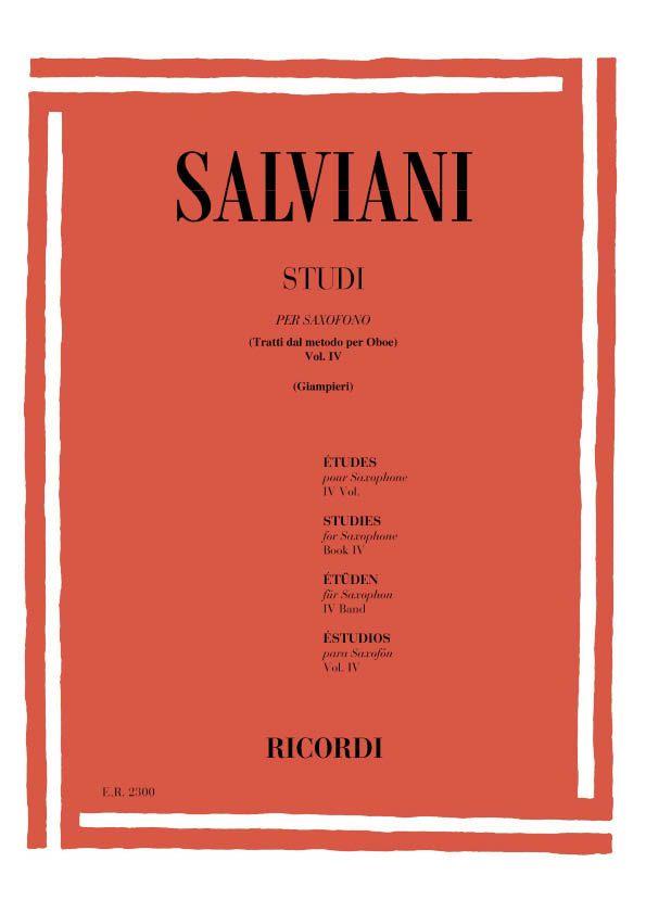 Salviani: Studies for Saxophone Vol.4